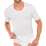 Schiesser 2er Pack Herren Unterhemden 1/2 Arm Baumwolle Feinripp M-XXXL - Weiß: Größe: 5 (Gr. Medium)