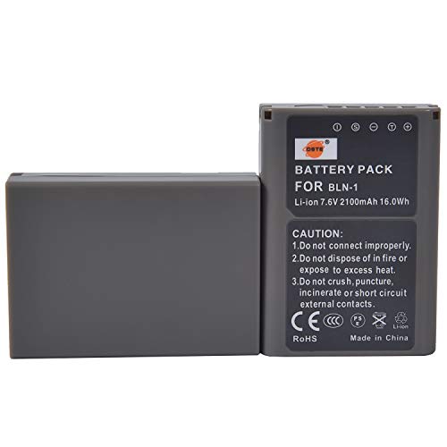 DSTE 2-Pack Ersatz Batterie Akku for Olympus BLN-1 E-M1 E-M5 OM-D PEN-F E-P5 Mark II Kamera