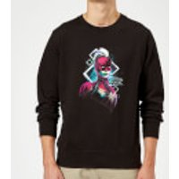 Captain Marvel Neon Warrior Sweatshirt - Black - XL - Schwarz