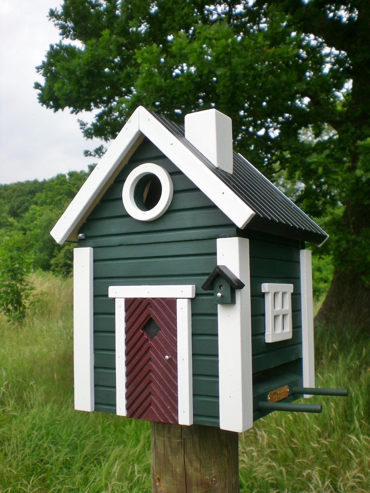 MULTIHOLK Vogelhaus JAGDHAUS 2in1 Nistkasten und Futterhaus SCHWEDEN Stil