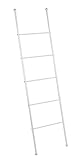 WENKO Handtuchleiter Viva - Handtuchhalter, Kleiderständer, Stahl, 43 x 156.5 x 3.5 cm, Weiß