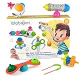 Lalaboom – Preschool Learning Toy - Construction Gift Set - Step by Step Toy - 6 Classic Toys and 7 Chunky Beads with Accessory - 21 Pieces - from 10 Months to 4 Years Old, BL600
