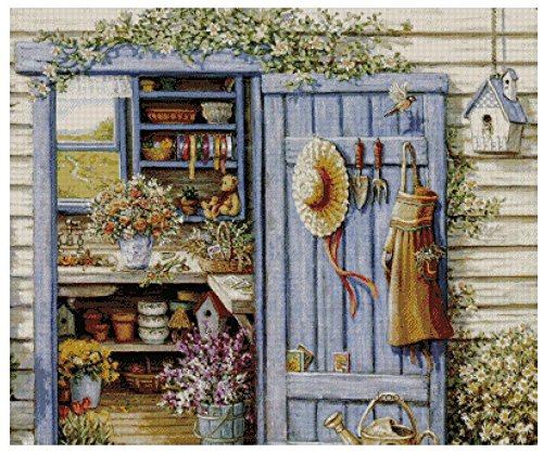 Flower House Kreuzstich-Kits 400 x 332 Stitch 82 x 70 cm, Kreuzstich Kits