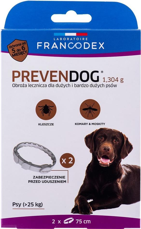 FRANCODEX PrevenDog halsband gegen Zecken - 2 x 75 cm (FR179195)