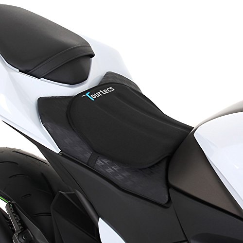 Tourtecs - Motorrad Sitzauflage Kompatibel für Honda SH 150/i Scoopy Schwarz Neopren S Gelkissen Gel Pad Sitzbank