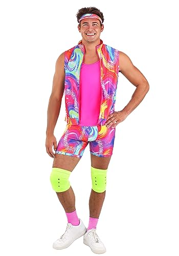 Retro Beach Off Rollerblader Doll Fancy Dress Costume for Men Large