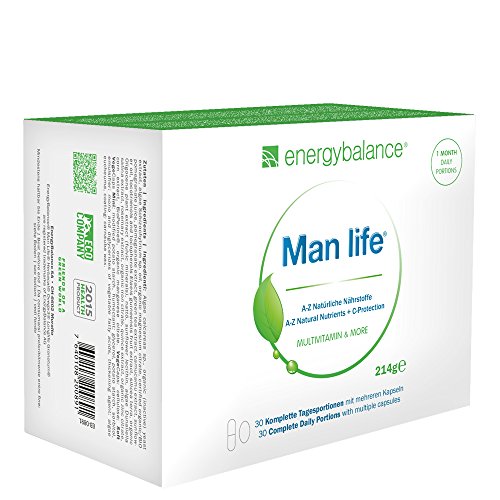 Man life A-Z - Mineralien und Multivitamine Mann - Natürliche Nährstoffe - natürliche Super-Antioxidantien - Vegan - GVO-frei - 100% frei von Zusatz- und Hilfsstoffen - 30 Komplette Tagesportionen