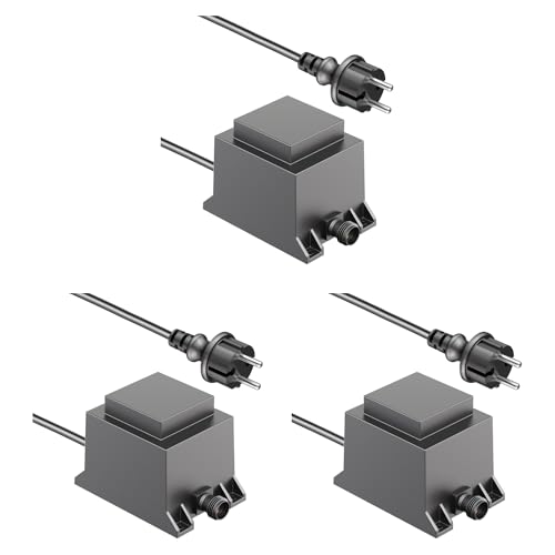 ledscom.de 40W LED Trafo-Netzteil/Transformator für Stecksysem NEMO, Stecker, 12V AC, schwarz, IP68, 3 Stk.