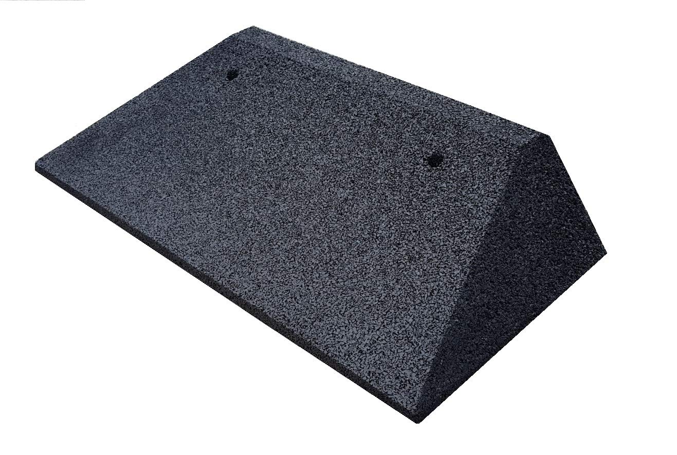 bepco Bordsteinkanten-Rampe LxBxH: 50 x 25 x 10 cm aus Gummi (schwarz) Auffahrrampe Türschwellenrampe mit eingelagerten Unterlegscheiben zur Befestigung u. beidseitiger Abschrägung