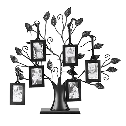VIFER Stammbaum Rahmen Modische Familienfotos Rahmen Display Baum mit hängenden Bilderrahmen Home Decor(S-#1)