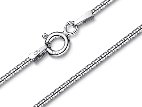 Schlangenkette, Silberkette - 1,2mm Breite - Länge wählbar 38-120cm - echt 925 Silber