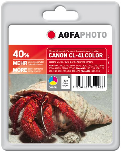 AgfaPhoto Tintenpatrone color kompatibel zu CL-41 geeignet für Pixma ip2200