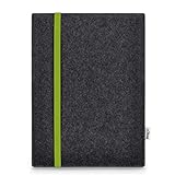 Stilbag Hülle für Samsung Galaxy Tab S6 | Etui Case aus Merino Wollfilz | Modell Leon in anthrazit/grün | Tablet Schutz-Hülle Made in Germany