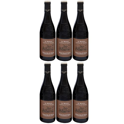 Vacqueyras Le Bossu Château du Trignon AOC Rotwein Wein trocken Frankreich I FeinWert Paket (6 x 0,75l)
