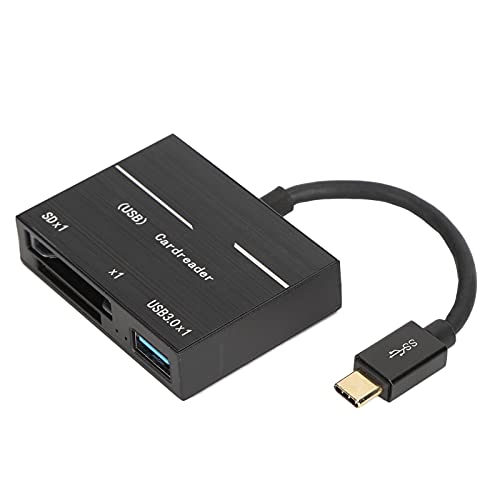 Dpofirs Typ C-zu-XQD-Speicherkartenleser, USB3.0/2.0-Kartenleser mit LED-Arbeitsanzeige, 3,0-Gbit/S-Datenübertragungsrate, USB-zu-VGA/HD-Multimedia-Schnittstellenmonitor-Projektor-Extender