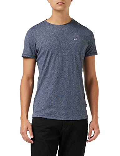 Tommy Jeans Herren TJM Slim Jaspe C Neck T-Shirt, Marineblau (Twilight Navy), XL