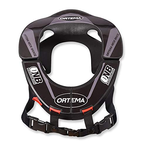 ORTEMA ONB Neck Brace Design K4 - Nackenschutz (Gr.S, Schwarz) - aus Hochleistungskunststoff und mit Sicherheits-Schnellverschluss