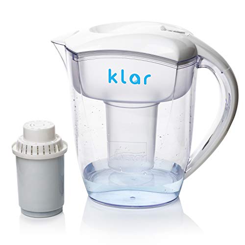 3,5 l Wasserfilter Kanne mit Fluorid Wasserfilter - Wasser Filtersystem Entfernt Fluorid, Blei, Mikroplastik - Alkalischer PH-Wert von Klar Water