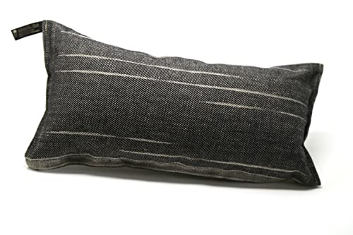 Jokipiin | 1 Saunakissen Lieblingskissen Reisekissen | Design: Tiina | Maße: 40 x 22 cm, Leinen/Baumwolle | schadstofffrei, Ökotex 100 | hergestellt in Finnland (schwarz/Natur)