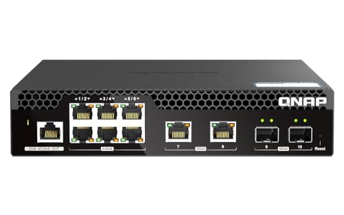 QNAP Switch QSW-M2106R-2S2T | 10 Gigabit, Managed, Rackmount