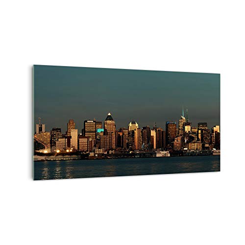 DekoGlas Küchenrückwand 'Manhattan's Skyline' in div. Größen, Glas-Rückwand, Wandpaneele, Spritzschutz & Fliesenspiegel