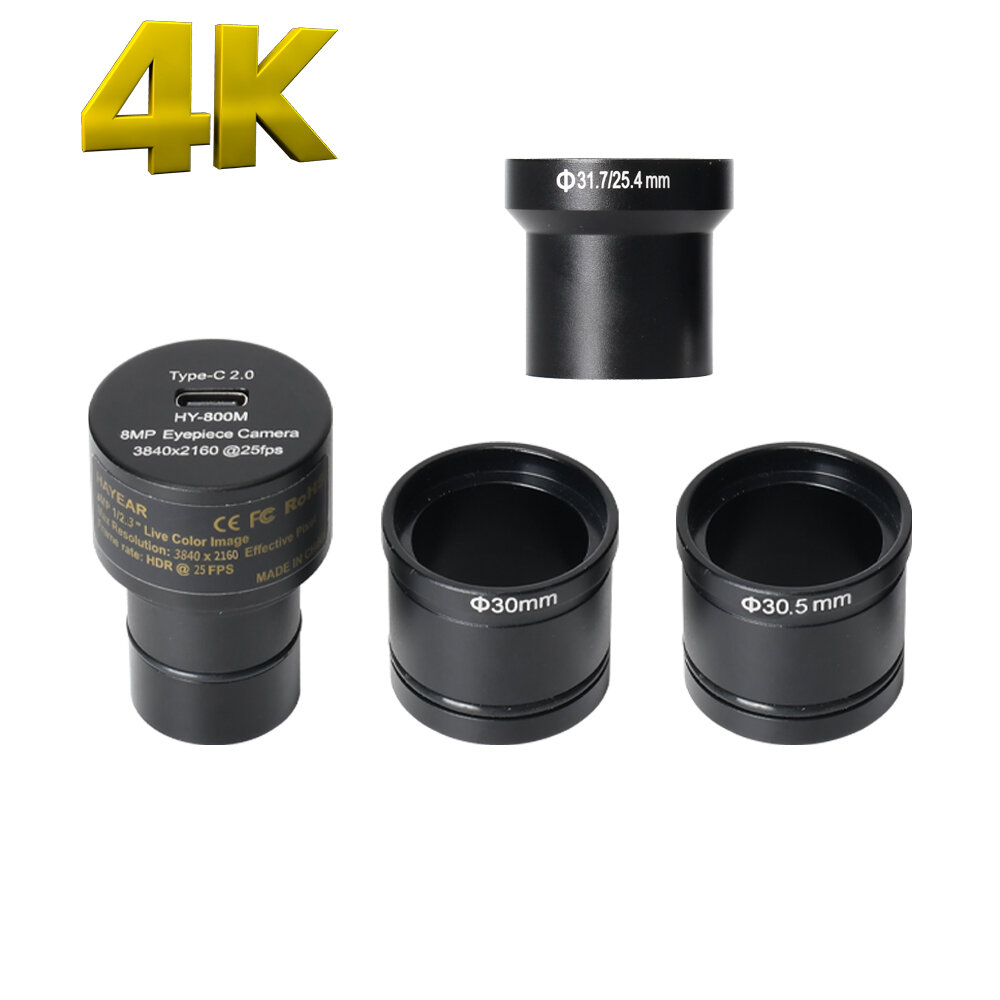 HAYEAR Digital Electronic Eyepiece FHD 4K IMX377 CMOS USB Microscope Camera Digital Eyepiece Free Driver for Microscope