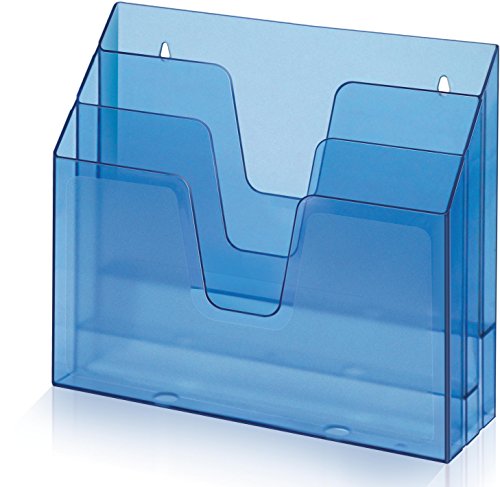 Acrimet Unterlagenhalter Dreifach Horizontalen (Transparente blau Farbe)