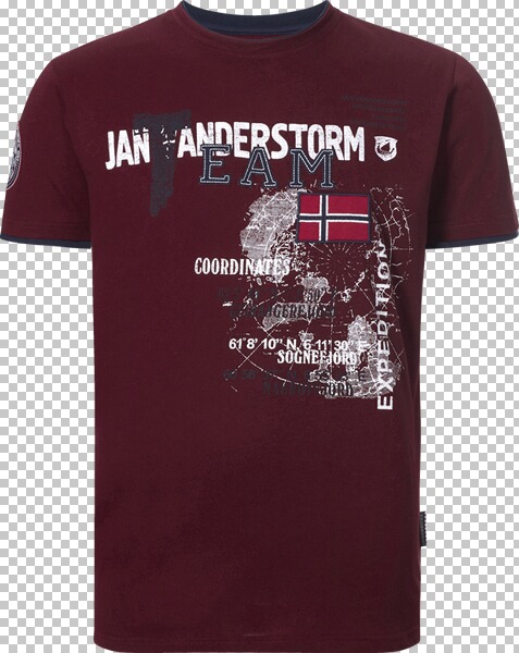 T-Shirt SÖLVE Jan Vanderstorm dunkelrot