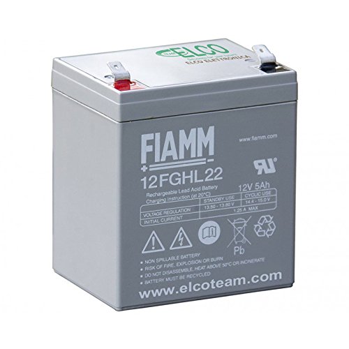 Fiamm 12FGHL22 Blei-Batterie, 12 V, 5 Ah, Long Life