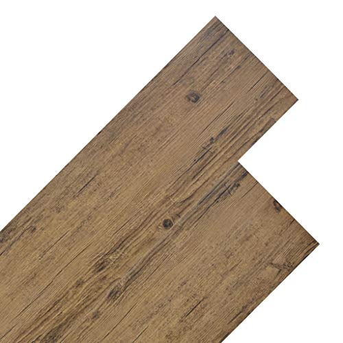 Nussbraun Material: PVC Bodenplatte PVC 5,26 m² 2 mm Walnussbraun Eisenwaren Baumaterialien Teppich Bodenbeläge