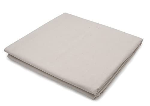 Maltuch – Leinwand ungrundiert, 210cm x 5m Rohgewebe 15 oz/m² aus 100% Baumwolle, zum Bespannen von Keilrahmen, Malgrund Raw Cotton