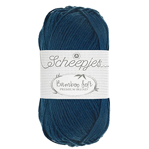 Scheepjes - Scheepjes 253 Blau Opal Bambus Soft Cotton Garn - 10x50g