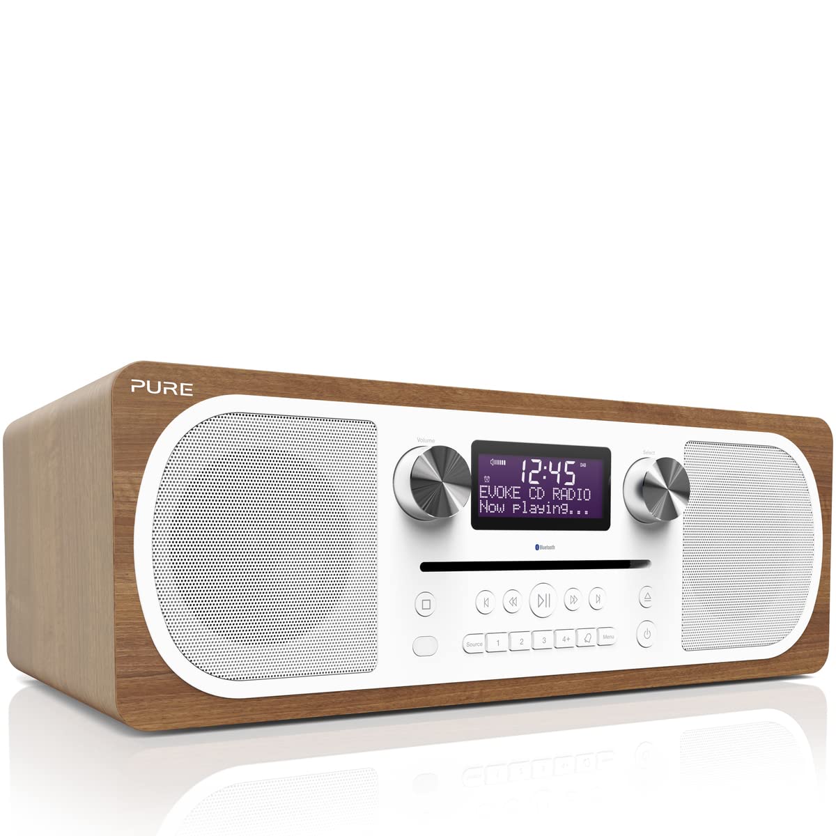 Pure Evoke C-D6 Stereo-All-in-One-Musikanlage (CD, DAB+ Digital-, UKW-Radio, Bluetooth inkl. Fernbedienung) walnuss