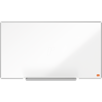 Nobo Magnetisches Widescreen-Nanostahl-Clean-Whiteboard mit Stiftablage, 890 x 500 mm, Schlanker Zierrahmen, InvisaMount-Montagesystem, Impression Pro, Weiß, 1915254