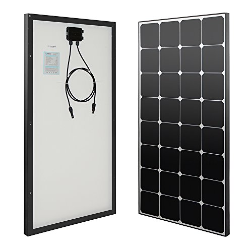 Renogy 100 Watt 12 Volt Eclipse Monocrystalline Solar Panel High Efficiency Module Off Grid PV Power for Battery Charging, Boat, Caravan, RV and Any Other Off Grid Applications