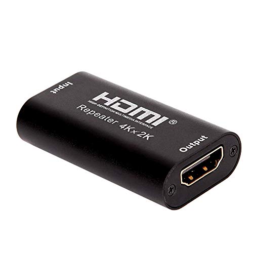 PremiumCord 4K HDMI Repeater bis zu 40m, HDMI 1.4b, Metallgehäuse, unterstützt Video 4Kx2K 2160p UHD, Full HD 1080p 60Hz, 3D, HDCP, Farbe schwarz