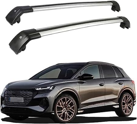 2 Stück Dachträger für Audi Q4 E-tron SUV 2021 2022, Dachgepäckträger Dachboxen Gepäckträger Querträger Fahrradträger Auto Zubehör