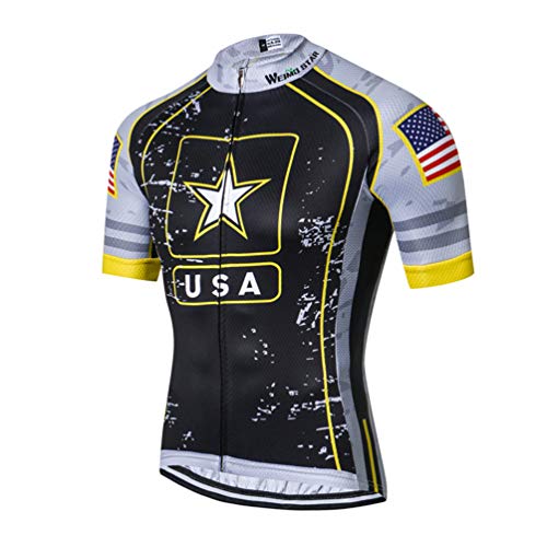 Weimostar USA Radtrikot Herren Herren MTB Rennrad Shirt Sommer Bike Tops Kurzarm Fahrradbekleidung Sportbekleidung