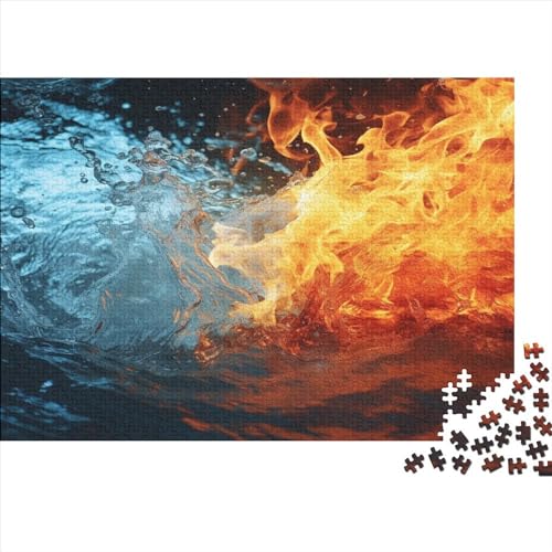Water and Fire 1000 Teile Cool Style Erwachsene Puzzles Educational Game Home Decor Family Challenging Games Geburtstag Entspannung Und Intelligenz 1000pcs (75x50cm)