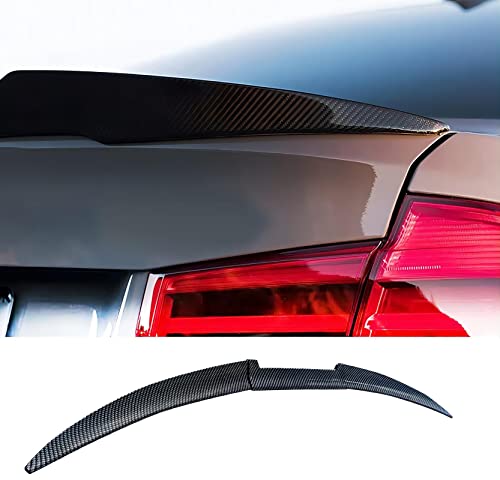 Auto Heckspoiler Spoiler für Audi A4 B9 Sedan Limousine 2015-2024, Kofferraumspoiler Auto Spoiler Lippe Heckflügel Auto Zubehör,Carbon Fibre Look