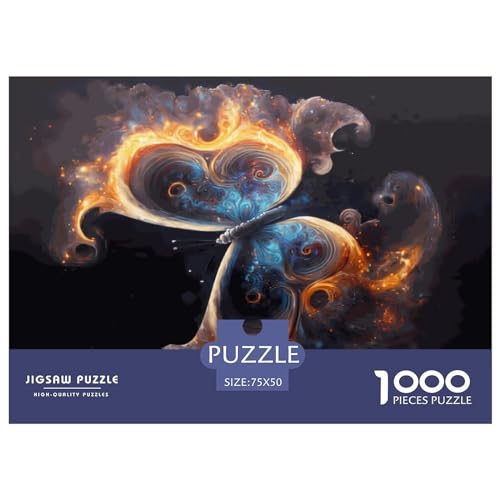 Puzzles für Erwachsene, 1000 Teile, Tier-Schmetterlings-Puzzles für Erwachsene, herausforderndes Spiel, Denksportaufgaben, 1000 Teile (75 x 50 cm)