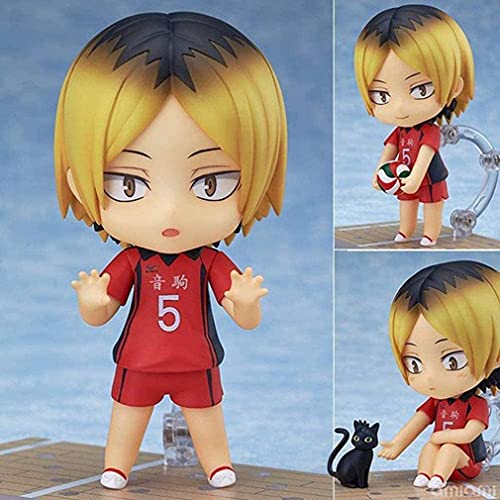 TQGG Haikyuu Kozume Kenma Q Version Nendoroid Austauschbare Gesicht Bewegliche Figur PVC Anime Cartoon Game Character Modell Statue Figur Spielzeug Collectibles Dekorationen Geschenke