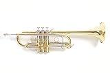 Roy Benson C-Trompete TR-402C (vielseitige Trompete, mit umschaltbarer Stimmung von C auf Bb, inklusive praktischem Rucksack-Rechtecketui), lackiert
