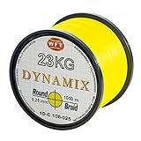 WFT Round Dynamix 1000m geflochtene Angelschnur, Durchmesser:0.25mm, Farbe:Gelb