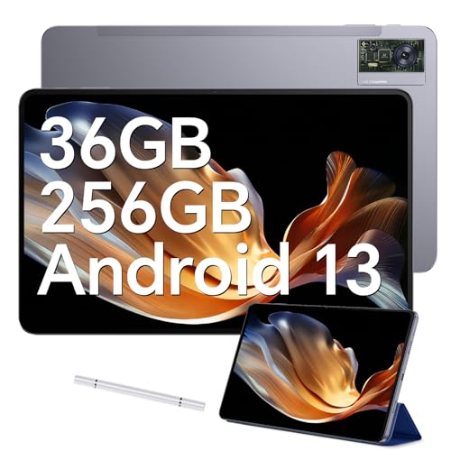 OUKITEL OT5 Tablet 12 Zoll 2K Display Gaming Tablet mit Stift, 36GB RAM 256GB/2TB ROM 11000mAh Akku Android 13 Helio G99 4G LTE/5G WiFi, Vier Lautsprecherboxen, 16MP+2MP+8MP, GPS, Face ID