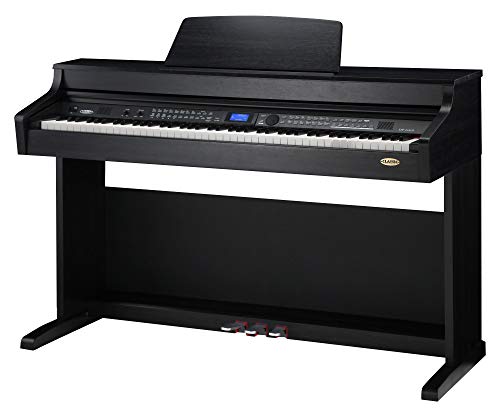 Classic Cantabile DP-A 410 SM E-Piano (Digitalpiano mit Hammermechanik, 88 Tasten, 600 Voices, Kopfhöreranschluss, USB, Begleitautomatik, Aufnahmefunktion, 3 Pedale, Piano für Anfänger) schwarz matt