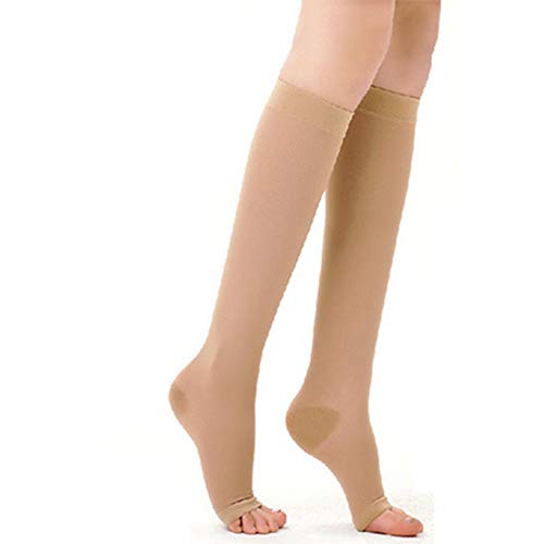 Egurs Kompressionsstrümpfe Damen Herren Stützstrümpfe (34-46MMHG,Klasse 3) für Schwangerschaft Sport Flug Anti-Thrombose Medizinische Socken 2# XL