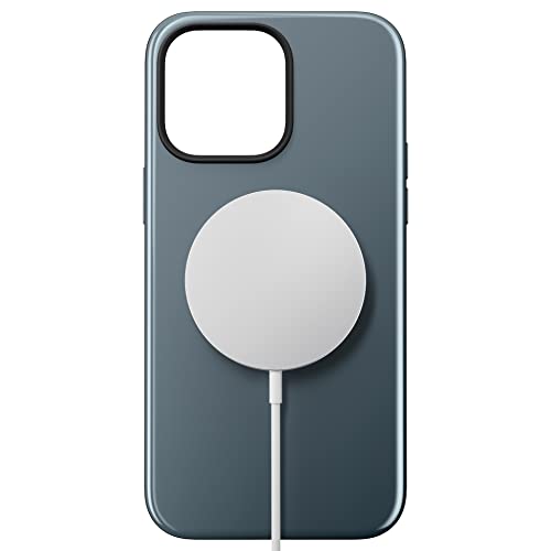 NOMAD Sport Case für iPhone 14 Pro Max | Hülle aus Polycarbonat mit TPE-Bumper | mit glänzender PET-Beschichtung | MagSafe-kompatibel | Blau