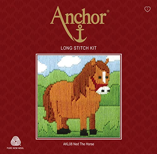 Anchor Langstich-Set, 100% Baumwolle, Mehrfarbig, 12x12cm