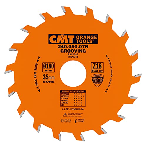 CMT Orange Tools 240.050.07r - Kreissägeblatt für gerade Nutfräser 180 x 5 x 35 Z 18